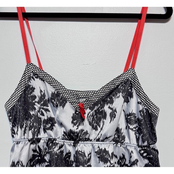 Y2K Babydoll Floral Slip Dress Women Sz M Lace Trim Retro Coquette Indie Sleaze - Picture 2 of 6